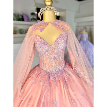 Vestido de xv rosa pastel
